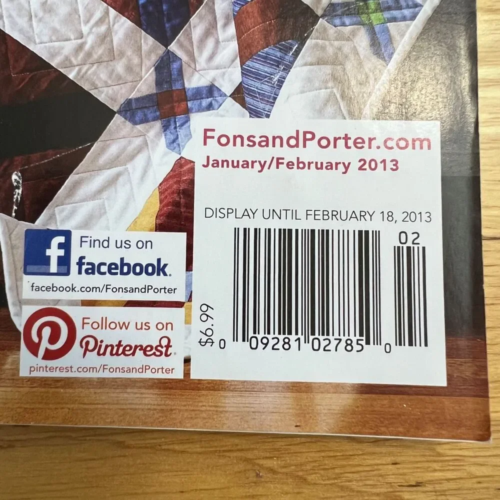 Magazine Lot Fons and Porters Love of Quilting From 2013 Set of 3